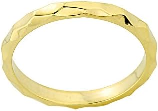 Stackable 10k Yellow Gold Sizable Spike Band Toe Ring, Size 6.75