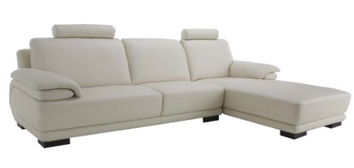 Alessia Modern White Sectional Sofa