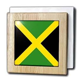 Jamaican flag - 6 Inch Tile Napkin Holder by 3dRose LLC