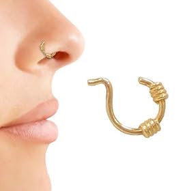 Gold Plated Nose Clip Non Piercing