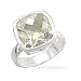 Faceted Green Amethyst Ring