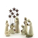 Willow Tree 10 Piece Starter Nativity Set By Susan Lordi with Go Green! Compressed Bamboo Towels