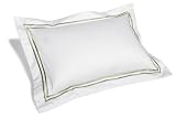 Pinzon Hotel Satin Stitch 400-Thread-Count Sateen Boudoir Pillow, Sage