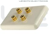 Atlona AT80040 - Wall plate - banana/spade X 4