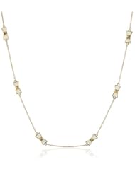 kate spade new york "Locked In" Cream Bow Scatter Necklace, 32"