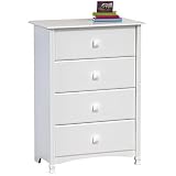AMERIWOOD INDUSTRIES BEDROOM 4 DRAWER WHITE CLOTHES CHEST 29-5/8"W x 17"D x 41-1/2"H