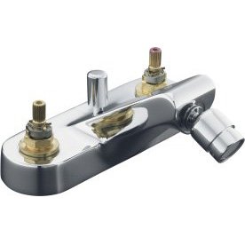 "Kohler K-8240-K-PB Taboret centerset bidet faucet, requires handles, Polished Brass"
