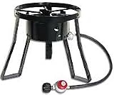 Masterbuilt - MB15 - Round 1 Burner Gas Cooker Propane Camping Stove - Black - 15 in.