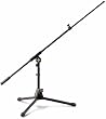 Hercules MS540B Low Profile Tripod Base Telescoping Boom Mic Stand