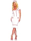Long Nurse Dress Costume Nurses Uniform White Red Sexy Theatre Costumes