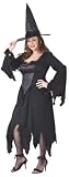 Women's Plus Size Black Rose Witch Costume