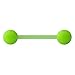 Ruifan 14G 16mm Assorted Bright Color Flexible Acrylic Shaft Straight Tongue Rings Barbells or Nipple Piercings Pack of 6