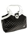 Black Flower Quilted Dog / Pet Carrier