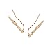 Humble Chic Women's Cutout Triangle Ear Crawlers - Arrow Shape Stud Earring Cuffs