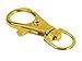 Blue Elf 20 PCS Gold Chrome Color + 20 PCS Silver Color Swivel Eye Lobster Snap Clasp Hook 1-1/2