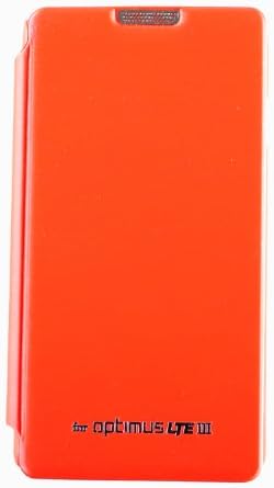 Mercury Goospery Leather Wallet Case [Techno Flip Cover] Premium Flip Cover Case w/ Card Slot - Ultra Slim Fit Leather Diary Case For LG Optimus F7 US780 LG870 T-Mobile (Orange)