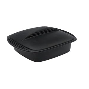 Orka A68900 Silicone Square Steam Cooker, Black