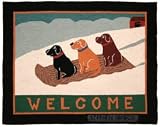 Welcome Sled Dogs - Hand Hooked Rug