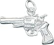 Sterling Silver Revolver Charm
