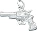 Sterling Silver Revolver Charm
