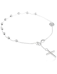 14K Gold Italian Rosary Bracelet, 7"-7.5"