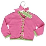 Mud Pie Baby Little Sprout Woven Cotton Sweater, Pink, 0 - 6 Months