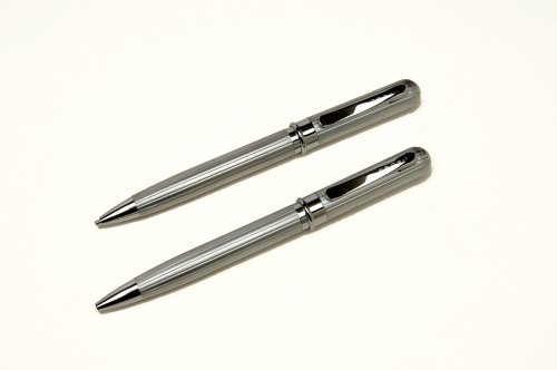 Cross Athens Satin Chrome Ballpoint Pen & Pencil Set
