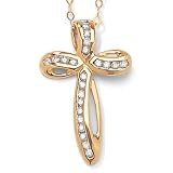 Diamond 14k Gold Cross Pendant