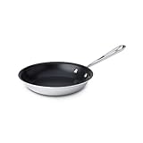 All Clad 4108 NS Stainless Steel Tri-Ply Bonded Dishwasher Safe 8-Inch PFOA-free Non-Stick Fry Pan Cookware, Silver