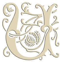 Monogram Embroidered Guest Towel - U - 1 Hand Towel