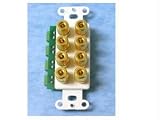 Impact Acoustics Decorative - Modular insert - ivory - 8 ports