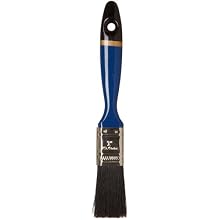 Weiler 1" Width, 7/16" Thickness, 2" Bristle Length, Black China Bristles, Nickel Ferrule, Professional Varnish Brush With Blue Foam Handle
