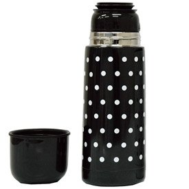 Mega　ステンレスボトル（水筒）0.35L　POLKA DOT/BLACK
