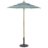 garden and patio furnitures item: Sunbrella Market Umbrella 6' - Seville Seaside