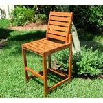 Outdoor Teak Armless Bar Stool by 