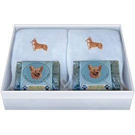 Double Gift Box with Corgi Soap and Towel