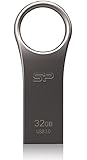 Silicon Power 32GB Jewel J80 USB 3.0 Flash Drive, Titanium (SP032GBUF3J80V1T)