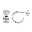 Sterling Silver Pattee Cross Hugger Earrings