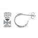 Sterling Silver Pattee Cross Hugger Earrings