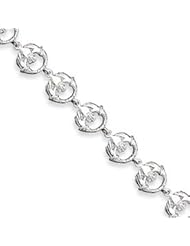 Sterling Silver Claddaugh Bracelet QG880-7"