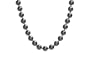 14k Yellow Gold 14mm Black Masami Shell Pearl Necklace with Ball Clasp,18"