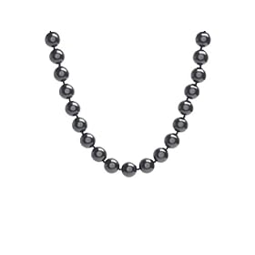 14k Yellow Gold 14mm Black Masami Shell Pearl Necklace w  Ball Clasp,18 by Amazon.com Collection