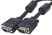 3ft SVGA HD15 MF Male Female Monitor Extension Cable with Ferrite filters inbeded in cable for better picture quality - Black