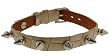 1 Row of Spike Shaped Studs Leather Wrist Band Bracelet.