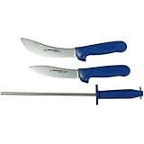 Dexter Russell Pro Butcher Skinning Knife Set - 2 Knives and 1 Sharpening Steel