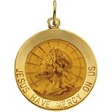 14K Yellow Gold Have Mercy On Us Medal