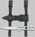 Linder Ganzstahl Tauchermesser mit Zubehoer (Scheide, Beingurten)