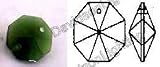 Crystal Green Octagon 30% Lead Color Faceted Sphere 14 mm # 1050-14