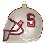 Stanford Cardinal Team Glass Helmet Ornament