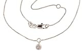 14K White Gold Anklet with Diamond
